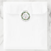 Kerstmis Kerstkrans Retouradreslabels Ronde Sticker (Tas)