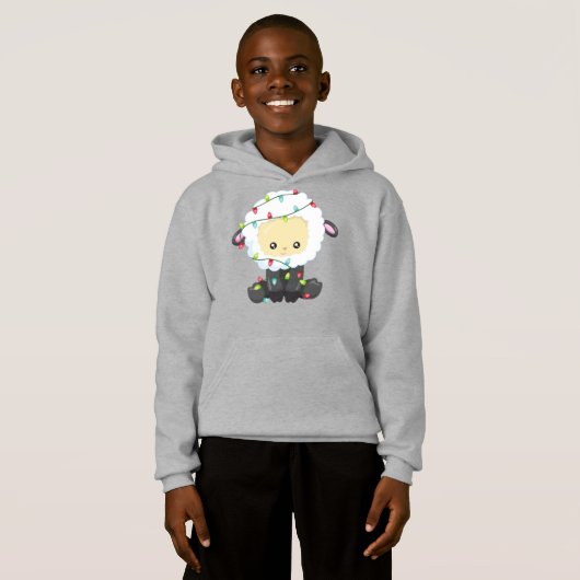 Kerstmis, kerstlampjes, juffelschapen (Voorkant volledig)