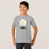 Kerstmis, kerstlampjes, juffelschapen t-shirt (Voorkant volledig)
