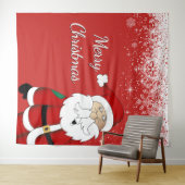Kerstmis Kerstman Achtergrond, Fotorekwisiet Wandkleed (In Situ (horizontaal))