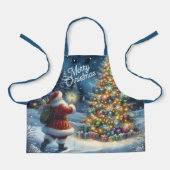 Kerstmis Kerstman All-Over Print Schort (Voorkant)