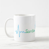 Kerstmis Kerstman Baby Hartslag 11 oz Koffiemok (Links)