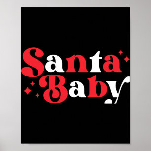 Kerstmis Kerstman Baby Schattig Moderne Tygraphy S Poster