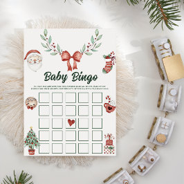 Kerstmis Kerstman Baby Shower Baby Bingo Spellen K Kaart