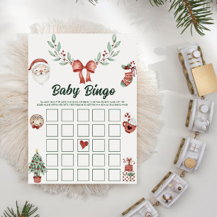 Kerstmis Kerstman Baby Shower Baby Bingo Spellen K Kaart