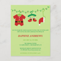 Kerstmis Kerstman Baby Shower Feest Uitnodigingen