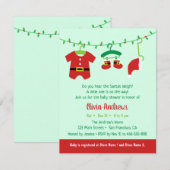 Kerstmis Kerstman Baby Shower Uitnodigingen (Voorkant / Achterkant)