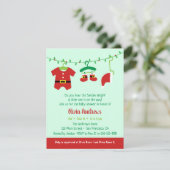 Kerstmis Kerstman Baby Shower Uitnodigingen (Staand voorkant)
