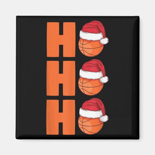 Kerstmis Kerstman Basketbal Kerstmis Magneet (Voorkant)