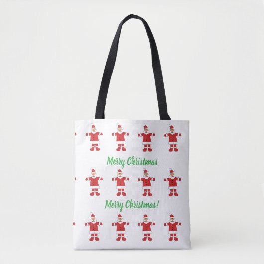 Kerstmis Kerstman Boodschappentas Tote Bag (Voorkant)