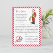 Kerstmis Kerstman Brief Noordpool Kaart (Staand voorkant)