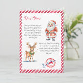 Kerstmis Kerstman Brief Noordpool Kaart (Staand voorkant)