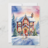 Kerstmis Kerstman Brief Noordpool Kaart (Achterkant)