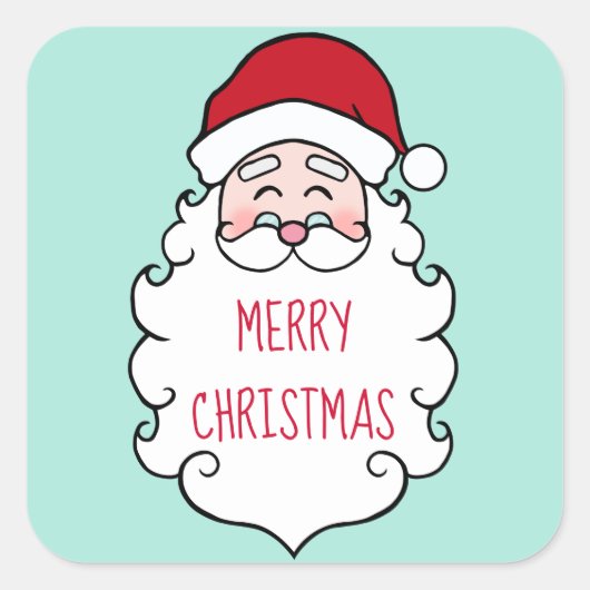 Kerstmis Kerstman Cadeautag Stickers (Voorkant)