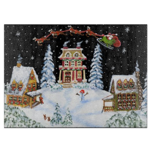 Kerstmis, Kerstman, Claus, snijden, karton, rendie Snijplank (Voorkant)