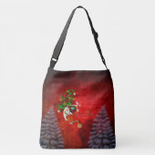 Kerstmis, kerstman crossbody tas (Achterkant)