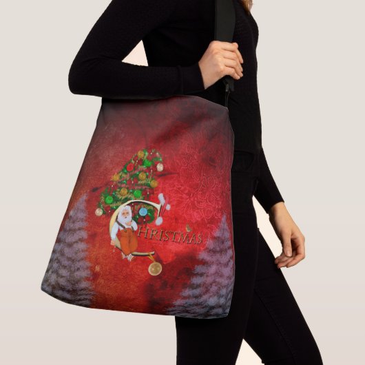 Kerstmis, kerstman crossbody tas (Dichtbij)