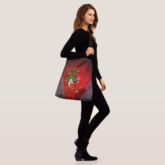 Kerstmis, kerstman crossbody tas (Op model)