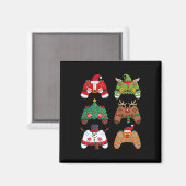 Kerstmis Kerstman Elf Gaming Controllers Leuk Kers Magneet (Voorkant / Achterkant)