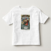 Kerstmis, kerstman en recordspeler kinder shirts (Voorkant)