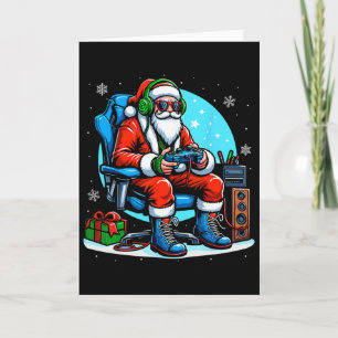 Kerstmis Kerstman Gamer Xmas Grappige Video Gaming Kaart