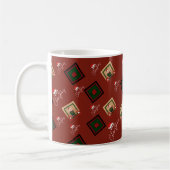 Kerstmis Kerstman & Geschenkdoos Patroon Mok (Links)