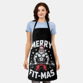 Kerstmis Kerstman Gewichtheffen Gym Schort (Gedragen)