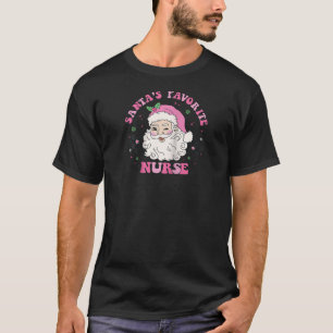Kerstmis Kerstman Grappig Verpleegster Retro Roze  T-shirt