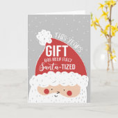 KERSTMIS KERSTMAN GRAPPIG WENSKAART KAART (Gele Bloem)