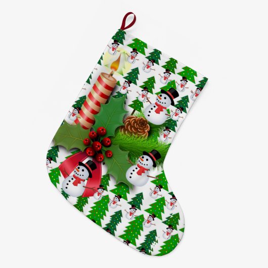 Kerstmis, kerstman grote kerstsok (Voorkant (Hangend))