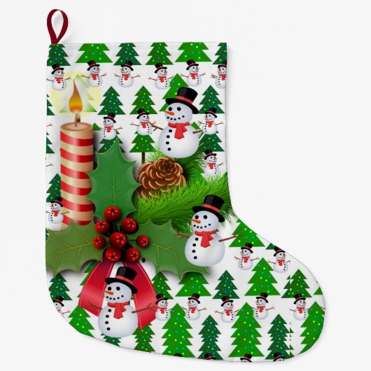 Kerstmis, kerstman grote kerstsok (Voorkant)