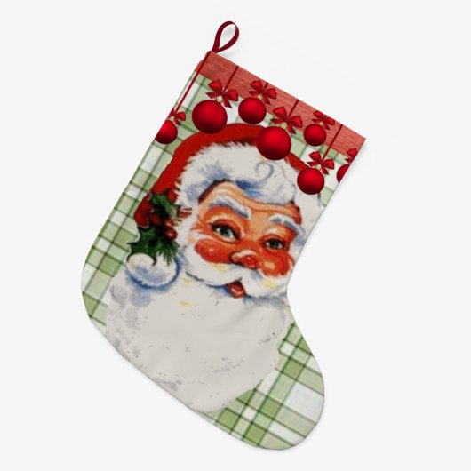 Kerstmis, kerstman grote kerstsok (Voorkant (Hangend))