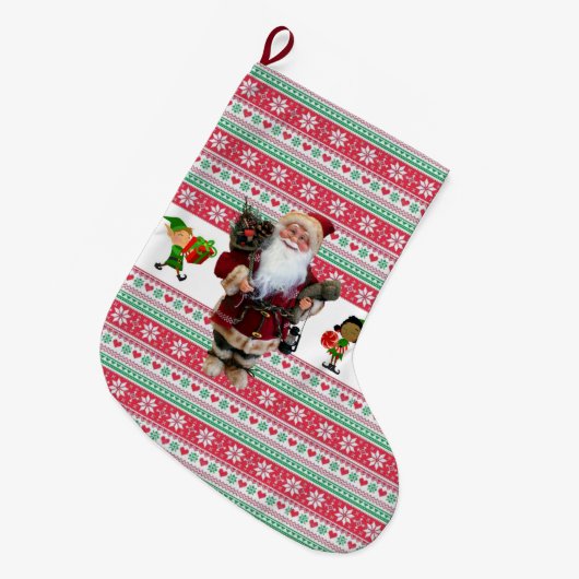 Kerstmis, kerstman grote kerstsok (Voorkant (Hangend))