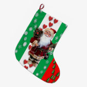 Kerstmis, kerstman grote kerstsok (Voorkant (Hangend))