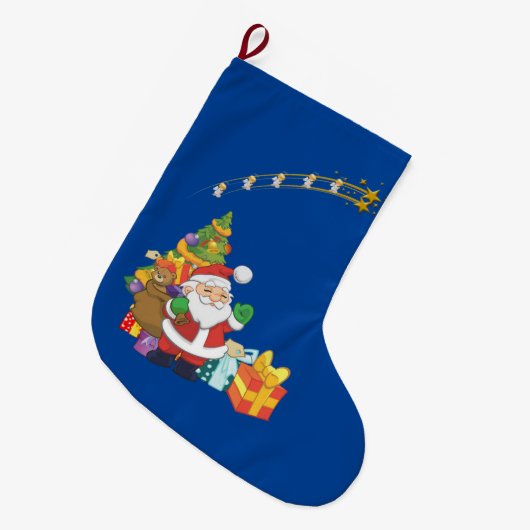 Kerstmis, kerstman grote kerstsok (Voorkant (Hangend))