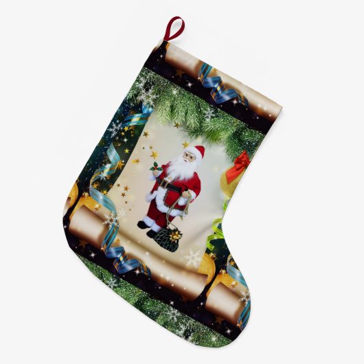Kerstmis, kerstman grote kerstsok (Voorkant (Hangend))