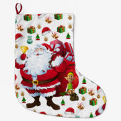 Kerstmis, kerstman grote kerstsok (Voorkant)