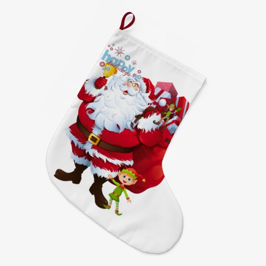 Kerstmis, kerstman grote kerstsok (Voorkant (Hangend))