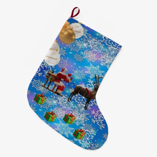 Kerstmis, kerstman grote kerstsok (Voorkant (Hangend))