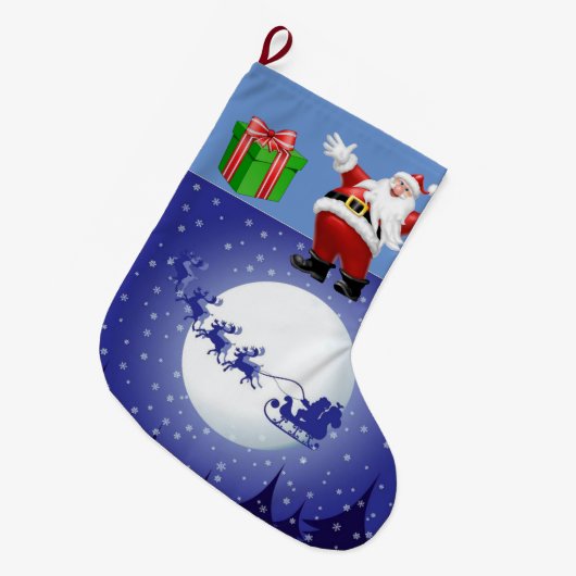 Kerstmis, kerstman grote kerstsok (Voorkant (Hangend))