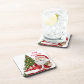 Kerstmis Kerstman Harde plastic onderzetter (Rechterzijde)