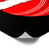 Kerstmis Kerstman Hoed Kerstmis Cricket Poster (Hoek)