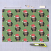 Kerstmis Kerstman hoed, zwarte vrouw, groen Tissuepapier (Craft)