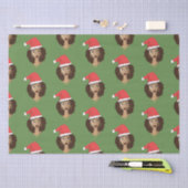 Kerstmis Kerstman hoed, zwarte vrouw, groen Tissuepapier (Craft)