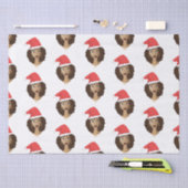 Kerstmis Kerstman hoed, zwarte vrouw, natuurlijk h Tissuepapier (Craft)