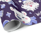 Kerstmis Kerstman IJsbeer Rendier Inpakpapier (Rol Hoek)