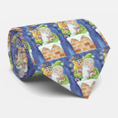 Kerstmis, kerstman in Chimney met speelgoed Stropdas (Opgerold)