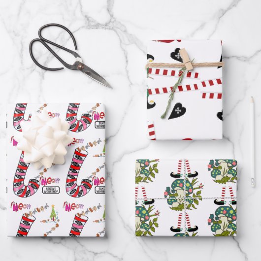 Kerstmis Kerstman Inpakpapier Vellen (Voorkant)