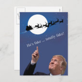 Kerstmis: Kerstman is nep Feestdagenkaart (Voorkant / Achterkant)