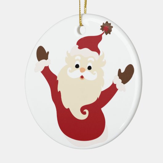 Kerstmis Kerstman Keramiek Ornament (Links)